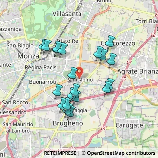 Mappa Via Francesco Ferrucci, 20900 Monza MB, Italia (1.7385)