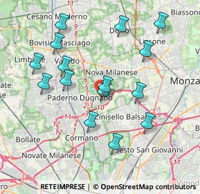 Mappa Via Frédéric François Chopin, 20037 Paderno Dugnano MI, Italia (3.85533)