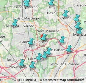Mappa Via Frédéric François Chopin, 20037 Paderno Dugnano MI, Italia (4.93824)