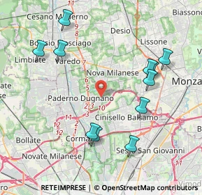 Mappa Via Frédéric François Chopin, 20037 Paderno Dugnano MI, Italia (4.35909)