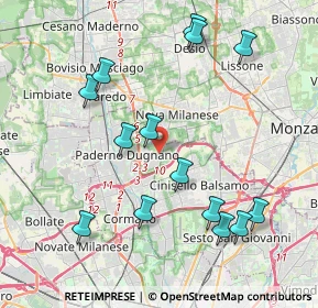 Mappa Via Frédéric François Chopin, 20037 Paderno Dugnano MI, Italia (4.33571)