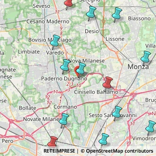 Mappa Via Frédéric François Chopin, 20037 Paderno Dugnano MI, Italia (5.88231)
