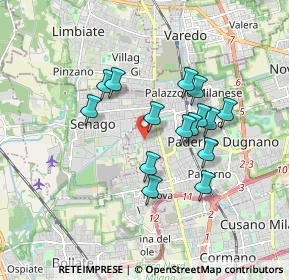 Mappa Via Unità D'Italia, 20037 Paderno Dugnano MI, Italia (1.45667)