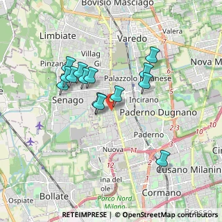 Mappa Via S. Giuseppe Benedetto Cottolengo, 20037 Paderno Dugnano MI, Italia (1.56071)