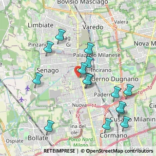 Mappa Via S. Giuseppe Benedetto Cottolengo, 20037 Paderno Dugnano MI, Italia (2.15067)