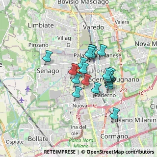 Mappa Via S. Giuseppe Benedetto Cottolengo, 20037 Paderno Dugnano MI, Italia (1.264)
