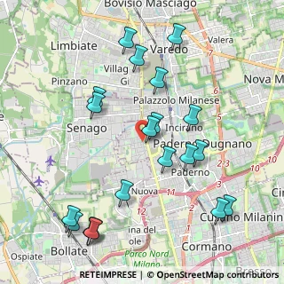 Mappa Via S. Giuseppe Benedetto Cottolengo, 20037 Paderno Dugnano MI, Italia (2.27)