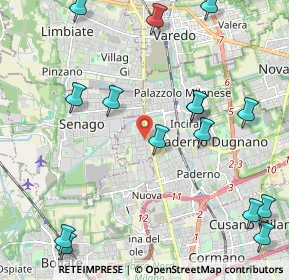 Mappa Via S. Giuseppe Benedetto Cottolengo, 20037 Paderno Dugnano MI, Italia (2.79063)