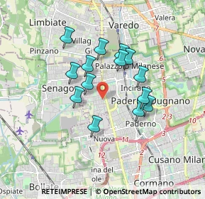Mappa Via Don Pompeo Orrigoni, 20037 Paderno Dugnano MI, Italia (1.40357)