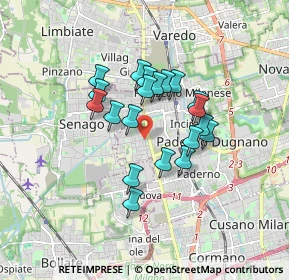 Mappa Via Don Pompeo Orrigoni, 20037 Paderno Dugnano MI, Italia (1.308)