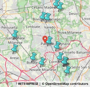 Mappa Via S. Giuseppe Benedetto Cottolengo, 20037 Paderno Dugnano MI, Italia (4.52133)