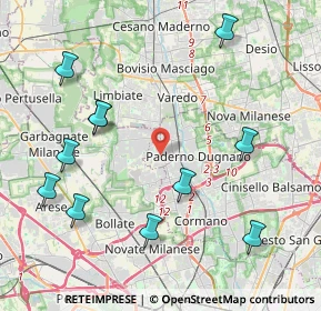 Mappa Via S. Giuseppe Benedetto Cottolengo, 20037 Paderno Dugnano MI, Italia (4.76273)