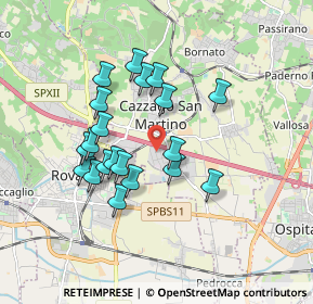 Mappa Via Antonio Meucci, 25046 Cazzago San Martino BS, Italia (1.549)