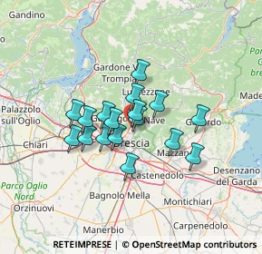 Mappa Via Vittime D'Istria; Fiume e Dalmazia, 25128 Brescia BS, Italia (9.54471)