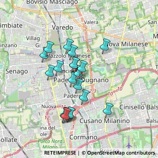 Mappa Via Due Giugno, 20037 Paderno Dugnano MI, Italia (1.557)