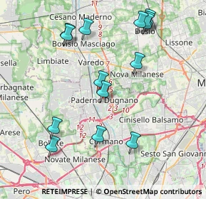 Mappa Via Due Giugno, 20037 Paderno Dugnano MI, Italia (4.34929)