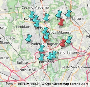 Mappa Via Due Giugno, 20037 Paderno Dugnano MI, Italia (3.24625)