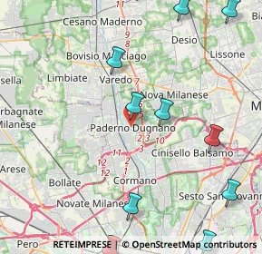 Mappa Via Due Giugno, 20037 Paderno Dugnano MI, Italia (5.69091)