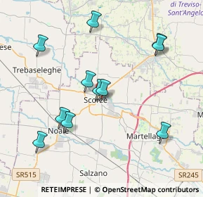 Mappa Via Monte Marmolada, 30037 Scorzè VE, Italia (3.95364)