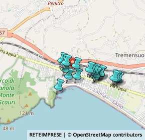 Mappa Via Olivella, 04028 Minturno LT, Italia (0.6765)