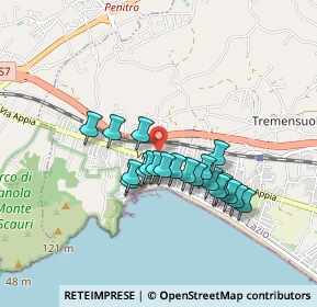 Mappa Via Olivella, 04028 Minturno LT, Italia (0.756)