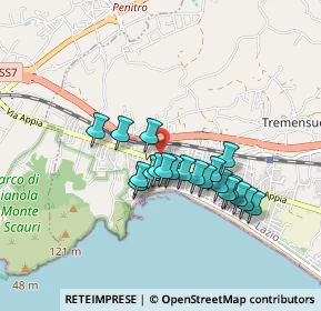 Mappa Via Pio XII, 04026 Minturno LT, Italia (0.7685)