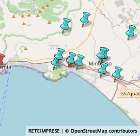 Mappa Via Pio XII, 04026 Minturno LT, Italia (3.88667)