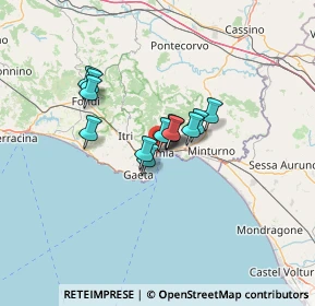 Mappa Largo Paone, 04023 Formia LT, Italia (8.68538)