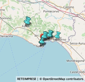Mappa Via Acervara, 04023 Formia LT, Italia (7.21)
