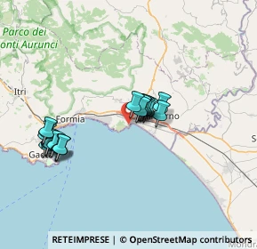 Mappa Via Monte d'Oro, 04026 Minturno LT, Italia (6.9605)