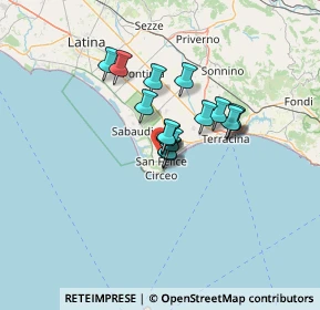 Mappa Via Vigne di Circe, 04017 San Felice Circeo LT, Italia (8.84125)