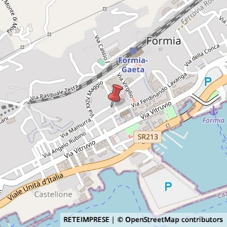 Mappa Via Rialto Ferrovia, 11, 04023 Formia, Latina (Lazio)