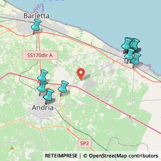 Mappa S.P. 130 Andria-Trani Km 5.500, 76125 Trani BT, Italia (5.654)