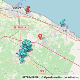 Mappa S.P. 130 Andria-Trani Km 5.500, 76125 Trani BT, Italia (5.03846)