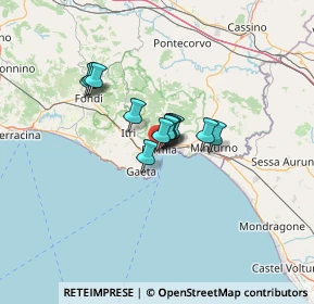 Mappa Via Mura Ciclopiche, 04023 Formia LT, Italia (7.98833)