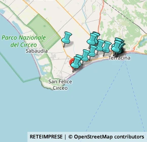 Mappa Mesa del Mar, 04017 San Felice Circeo LT, Italia (7.297)