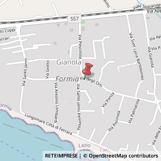 Mappa Via degli Orti, 50, 04023 Formia, Latina (Lazio)