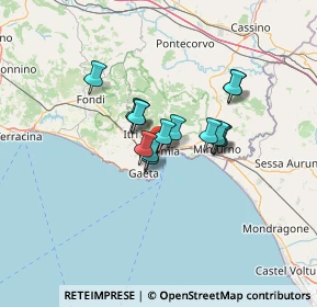 Mappa Piazza Vincenzo Bonomo, 04023 Formia LT, Italia (9.07933)