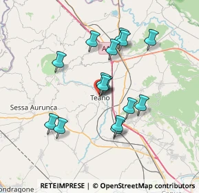 Mappa Parco Regionale Roccamonfina e Foce Garigliano, 81057 Teano CE, Italia (6.59333)