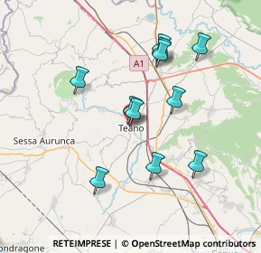 Mappa Parco Regionale Roccamonfina e Foce Garigliano, 81057 Teano CE, Italia (7.15364)