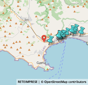 Mappa Via Pontone, 04024 Gaeta LT, Italia (3.92545)