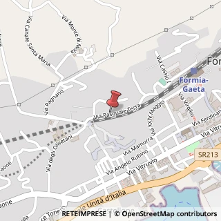 Mappa Via Pasquale Testa, 46, 04023 Formia, Latina (Lazio)
