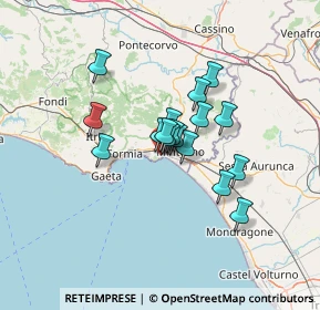 Mappa Via della Cartiera, 04028 Minturno LT, Italia (9.63529)