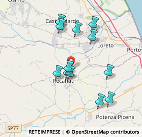 Mappa Via le Amendola, 62019 Recanati MC, Italia (3.63154)