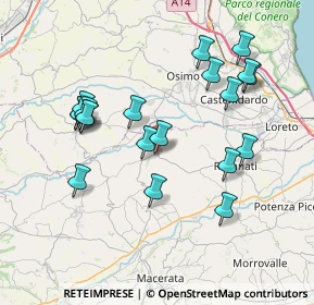 Mappa Via Pietro Ghergo, 62019 Recanati MC, Italia (7.806)