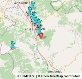 Mappa Località Cavine, 06012 Città di Castello PG, Italia (7.54)
