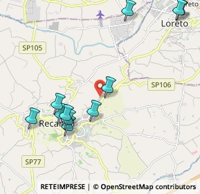 Mappa Via Francesca Felicita Tacchinardi, 62019 Recanati MC, Italia (2.5775)