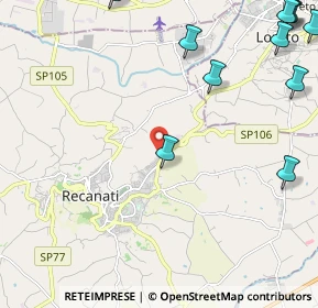 Mappa Via Francesca Felicita Tacchinardi, 62019 Recanati MC, Italia (3.63643)