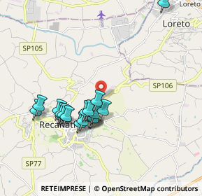 Mappa Via Francesca Felicita Tacchinardi, 62019 Recanati MC, Italia (2.018)