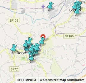 Mappa Via Francesca Felicita Tacchinardi, 62019 Recanati MC, Italia (2.33389)